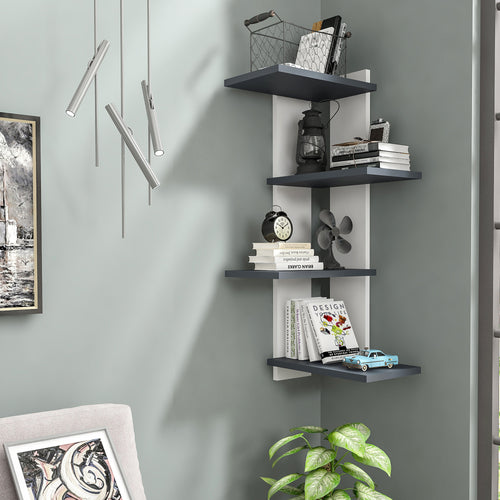 Wandregal Hasvik 39,5x39,5x90 cm [en.casa] - premiumXL