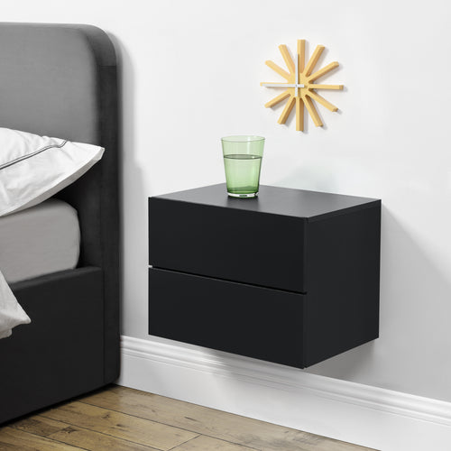 Nachttisch hängend Ampfing mit 2 Schubladen in versch. Farben [en.casa] - premiumXL