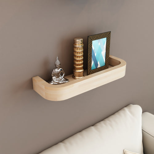 Półka ścienna Nysted 30x10x4 cm buk [en.casa]