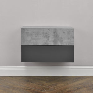 Wandregal Oslo mit Schublade 46x30x15cm versch. Farben [en.casa] - premiumXL