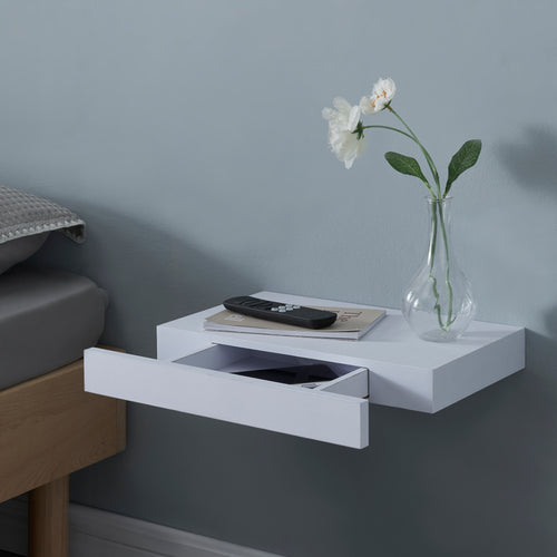 Wandregal Hyvinkää mit Schublade [en.casa] - premiumXL