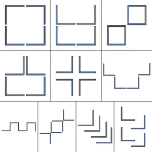 Półka ścienna Broby w zestawie 4 półek o wymiarach 30 x 30 x 16 cm w różnych kolorach. kolory [en.casa]