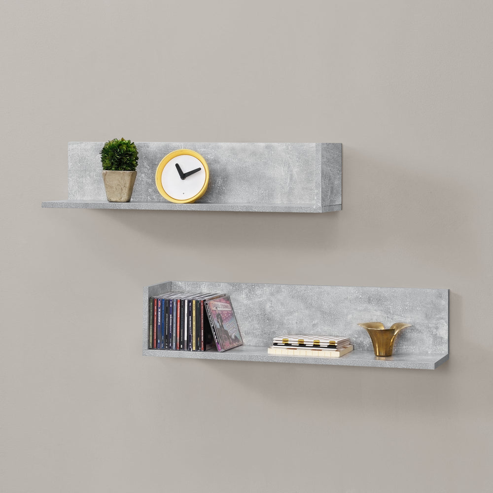 Wandregal Elverum 75 x 16,5 x 16,5 cm 2er Set versch. Farben en.casa - premiumXL