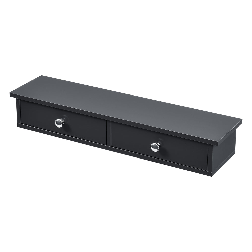 Półka ścienna Geeste 60x15x10 cm z 2 szufladami [en.casa] - premiumXL