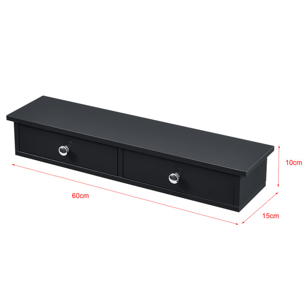 Półka ścienna Geeste 60x15x10 cm z 2 szufladami [en.casa]