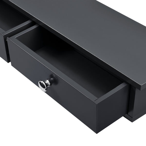 Półka ścienna Geeste 60x15x10 cm z 2 szufladami [en.casa]