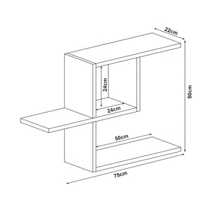 Półka ścienna Hadsel 75x22x50 cm [en.casa]