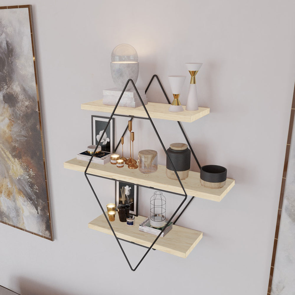 Półka ścienna Heinävesi 65x60x15 cm [en.casa]