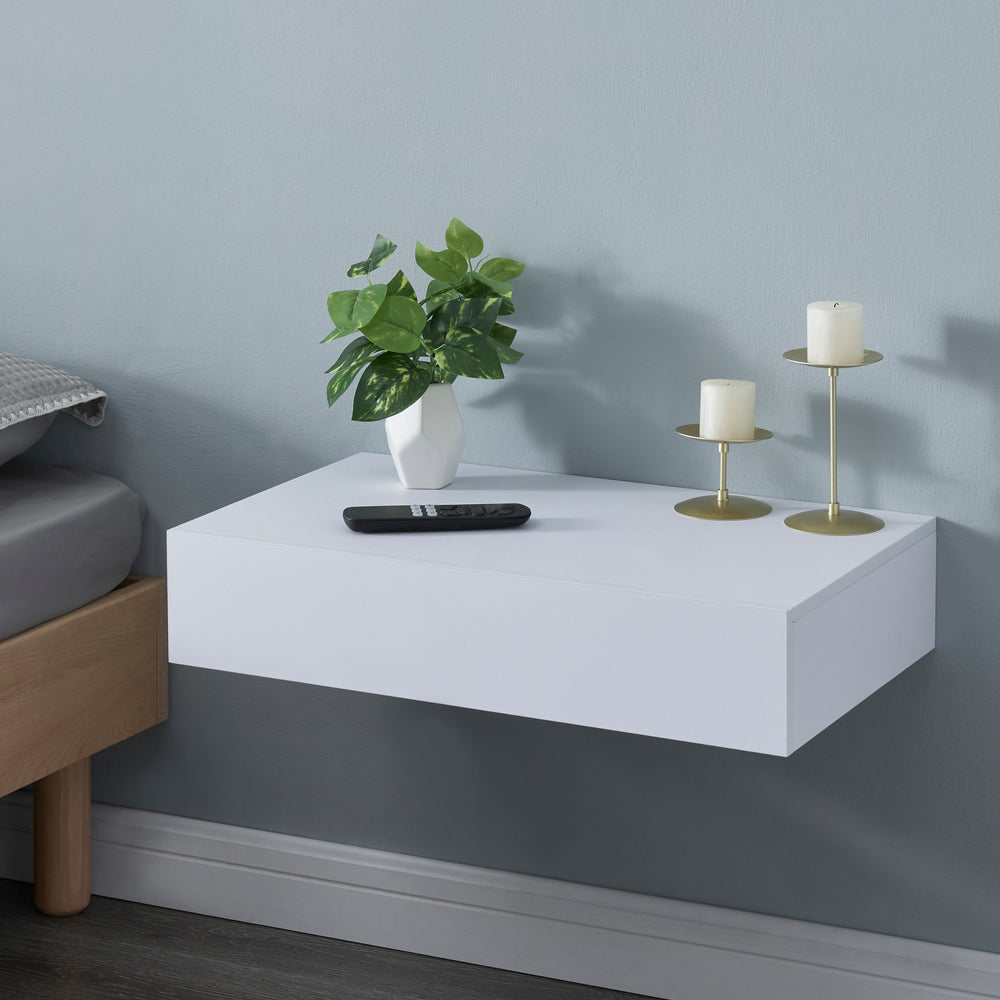 Półka ścienna Kärsämäki z szufladą [en.casa] - premiumXL