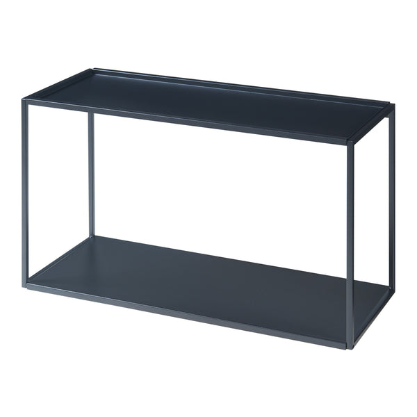 Półka ścienna Notodden czarna stal [en.casa]