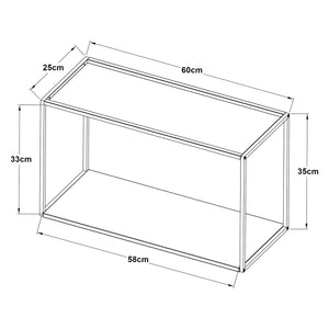 Półka ścienna Notodden czarna stal [en.casa]