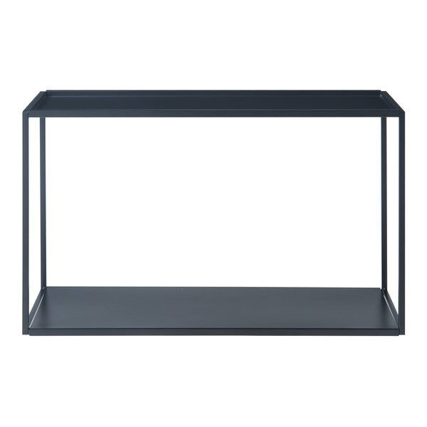 Półka ścienna Notodden czarna stal [en.casa]