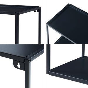 Półka ścienna Notodden czarna stal [en.casa]