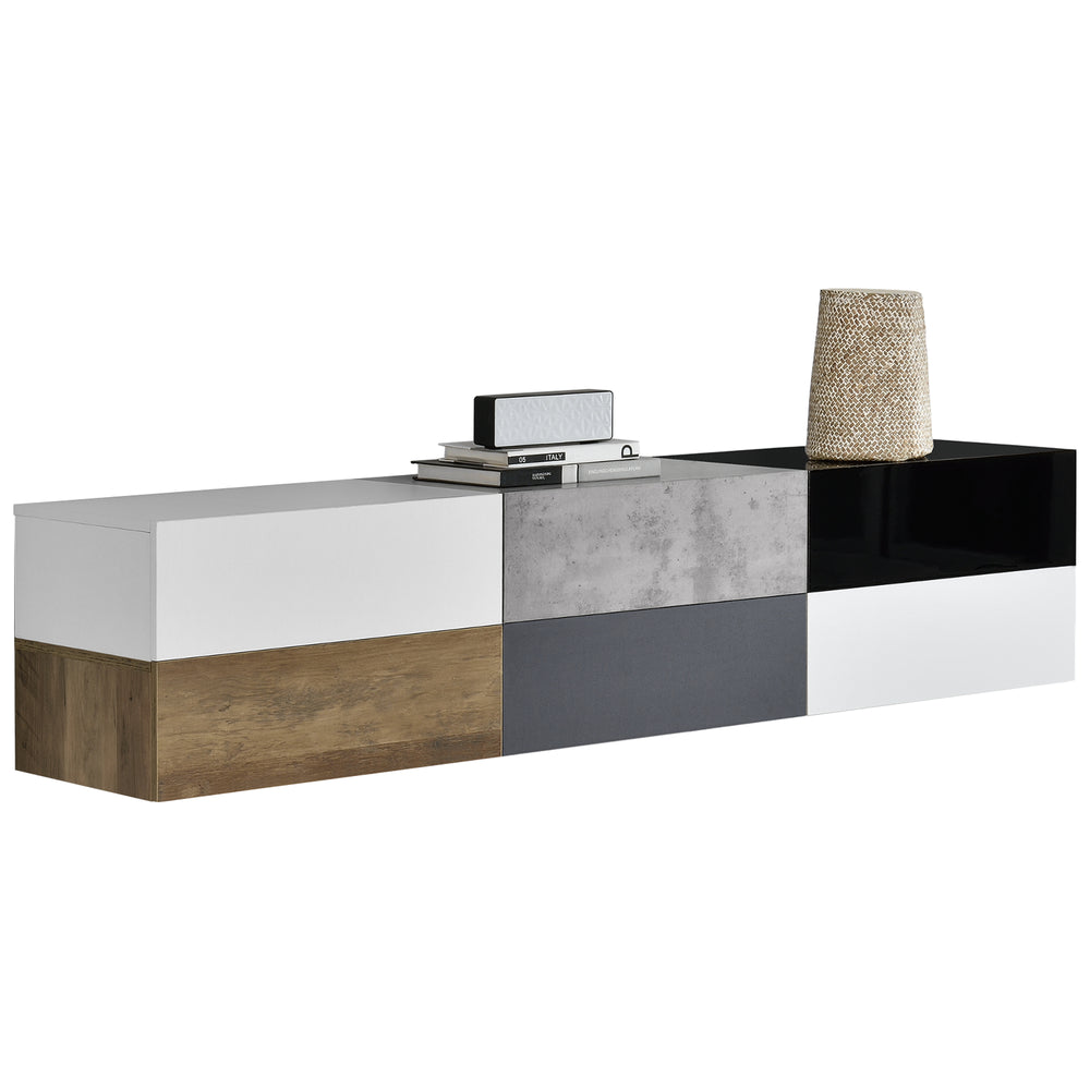 Wandregal Oslo mit Schublade 46x30x15cm versch. Farben [en.casa] - premiumXL