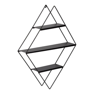 Półka ścienna Rougsø metalowa czarna w różnych rozmiarach [en.casa]