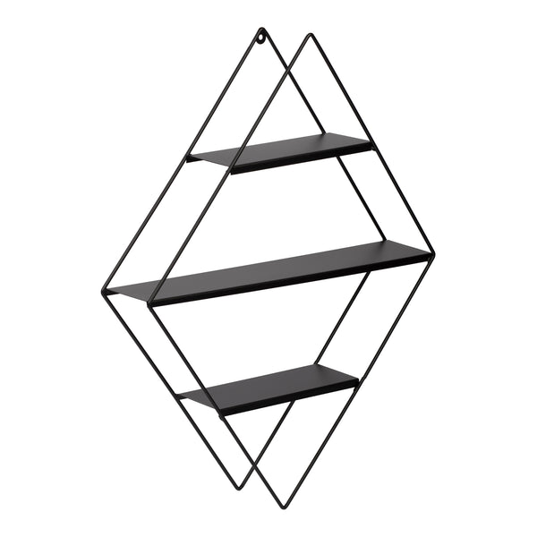 Półka ścienna Rougsø metalowa czarna w różnych rozmiarach [en.casa]