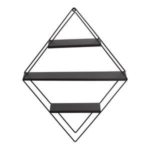 Półka ścienna Rougsø metalowa czarna w różnych rozmiarach [en.casa]