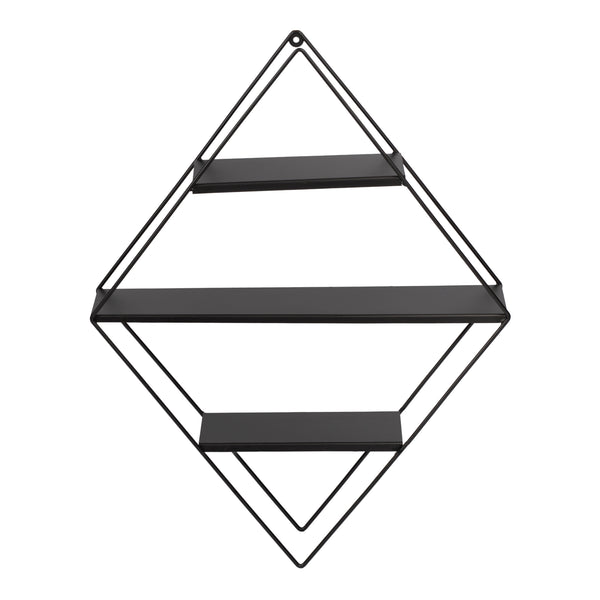 Półka ścienna Rougsø metalowa czarna w różnych rozmiarach [en.casa]