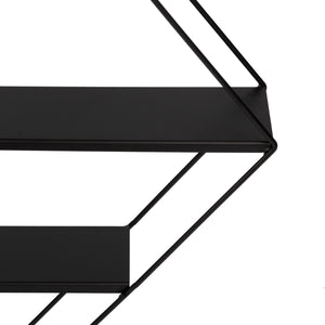 Półka ścienna Rougsø metalowa czarna w różnych rozmiarach [en.casa]