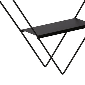 Półka ścienna Rougsø metalowa czarna w różnych rozmiarach [en.casa]