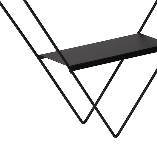 Półka ścienna Rougsø metalowa czarna w różnych rozmiarach [en.casa]