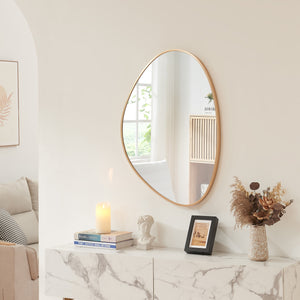 Wandspiegel Lardkapihond 75x53 cm Goldfarben [en.casa] - premiumXL