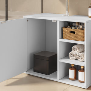 Szafka pod umywalkę Kulaik 51x60x32 cm Biała [en.casa]