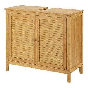 Bambus Waschbeckenunterschrank Värmdö 60x67x30cm [en.casa] - premiumXL