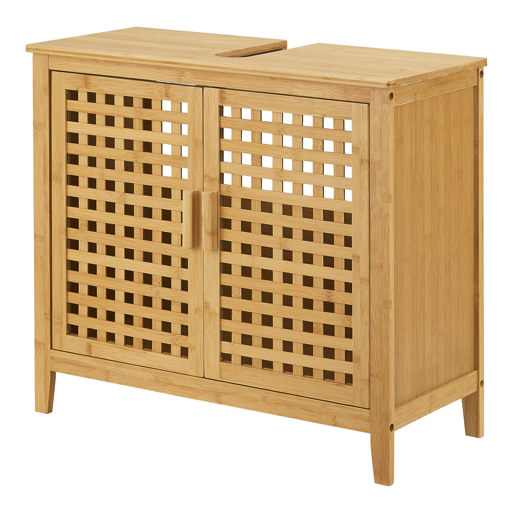 Szafka pod umywalkę Ingmarsö bambus 60x67x30cm [en.casa] - premiumXL