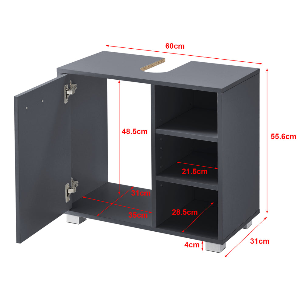 Waschbeckenunterschrank 56x60x31 cm in versch. Farben en.casa - premiumXL