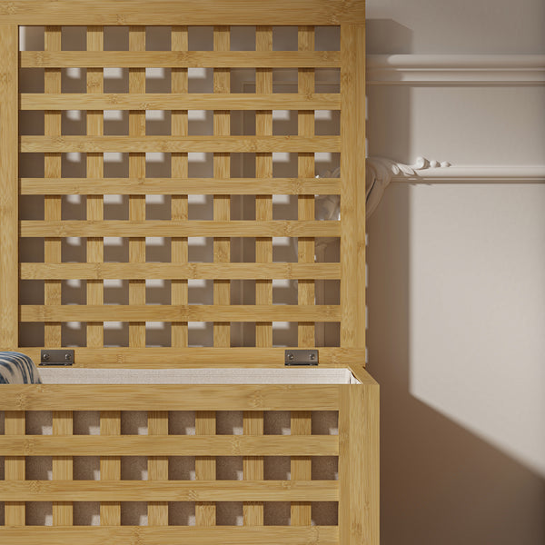 Kosz na pranie Jystiand bambus naturalny [en.casa]