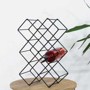 Weinregal Apremont für 8 Flaschen Metall Schwarz [en.casa] - premiumXL