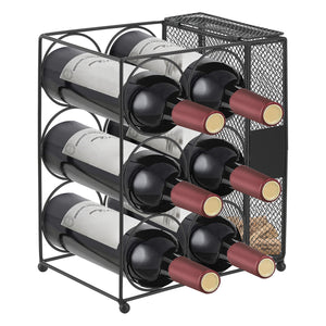 Weinregal Drangedal für 6 Flaschen mit Gitterbehälter [en.casa] - premiumXL