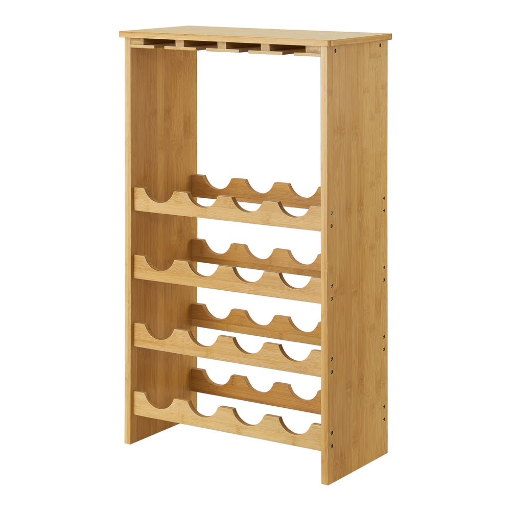 Regał na wino z bambusa Fetlar 84,8 x 50 x 24 cm [en.casa]