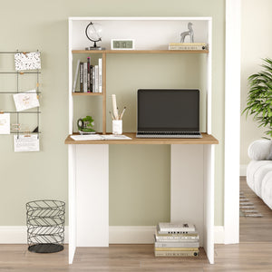 Biurko Tópisa z półką 149x90x52 cm [en.casa]