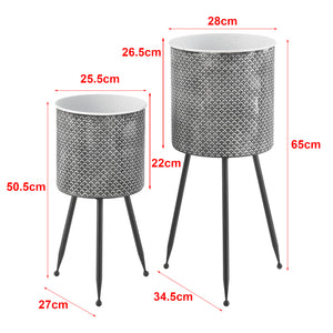 Stojak na rośliny Courcelles zestaw 2 sztuki w różnych kolorach en.casa