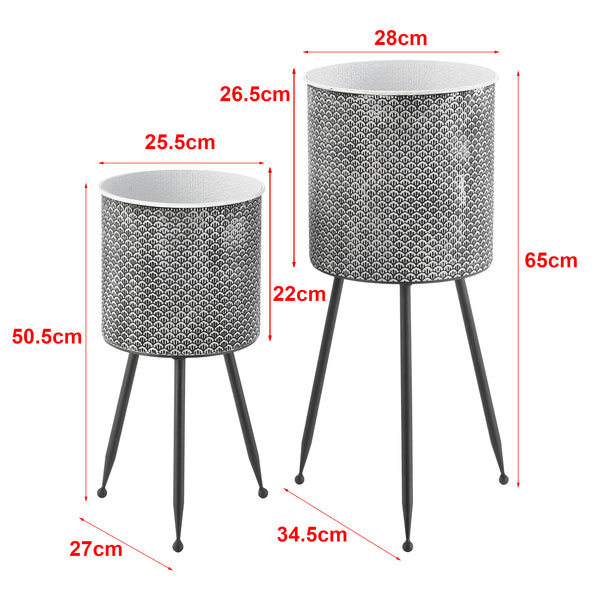 Stojak na rośliny Courcelles zestaw 2 sztuki w różnych kolorach en.casa