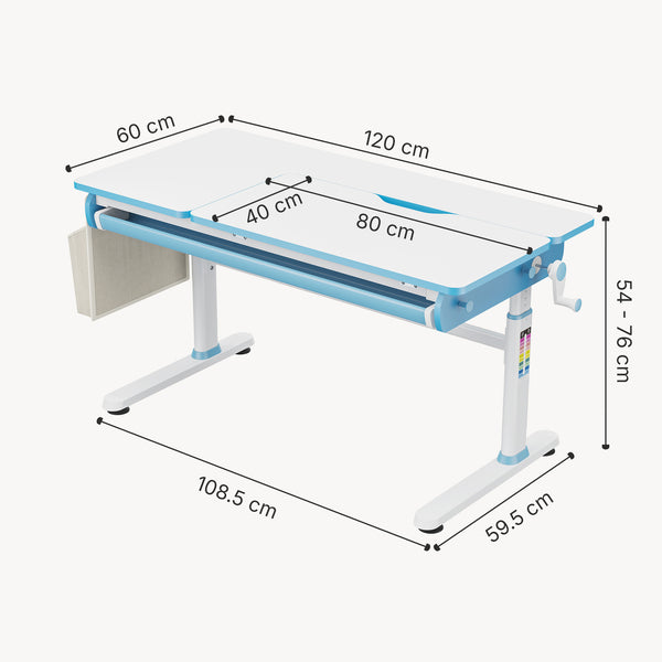 Biurko dziecięce z regulacją wysokości Kuosa [en.casa]