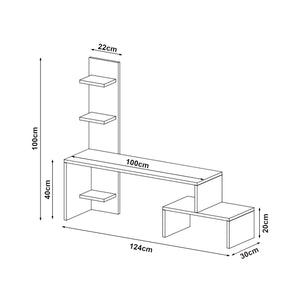 Stolik RTV Hörby z półką [en.casa]