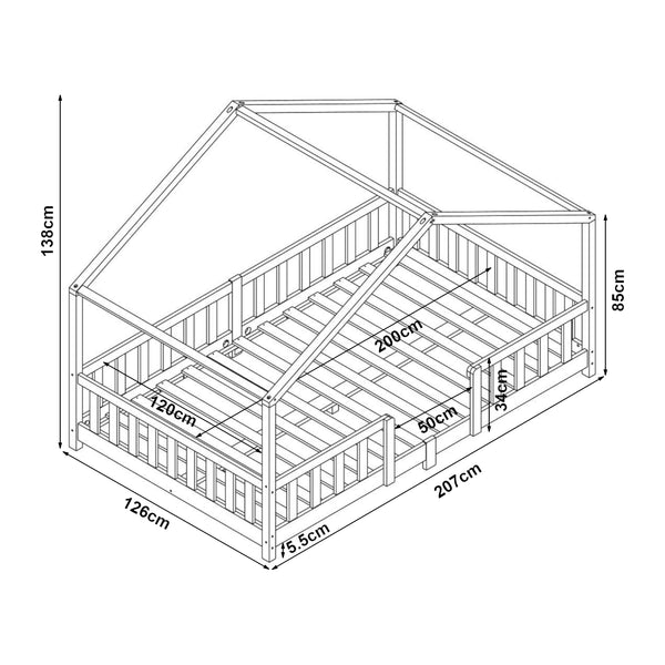 Łóżeczko dziecięce Treviolo [en.casa]