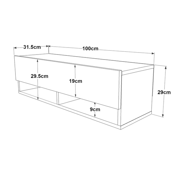 Stolik TV Laitila w różnych rozmiarach i kolorach rozmiary i kolory [en.casa]