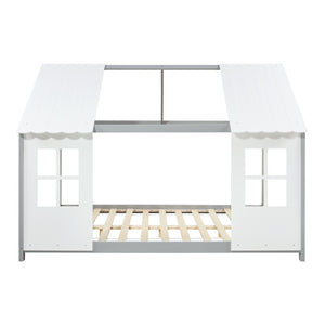 Półotwarte łóżko dziecięce Tostedt z materacem [en.casa]