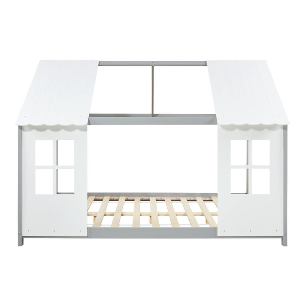 Półotwarte łóżko dziecięce Tostedt z materacem [en.casa]