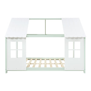 Półotwarte łóżko dziecięce Tostedt z materacem [en.casa]