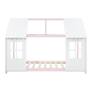 Półotwarte łóżko dziecięce Tostedt z materacem [en.casa]