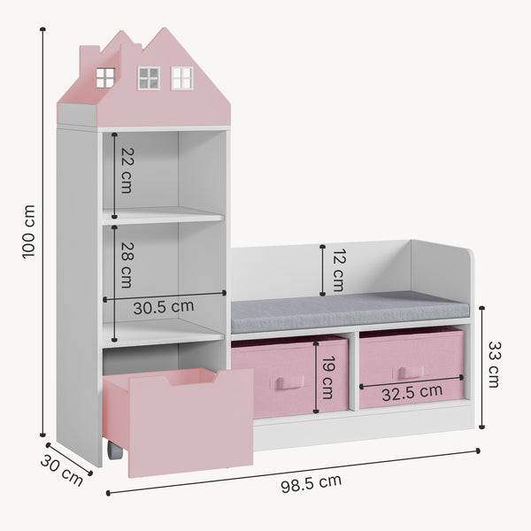 Ławka dziecięca z półką Vipsali [en.casa]