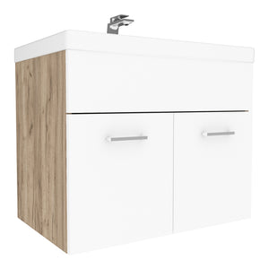 Zestaw mebli łazienkowych Krildihana 3-częściowy [en.casa]