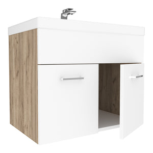 Zestaw mebli łazienkowych Krildihana 3-częściowy [en.casa]