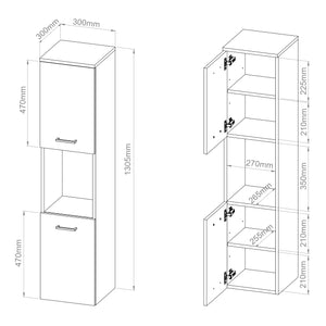 Zestaw mebli łazienkowych Krildihana 3-częściowy [en.casa]