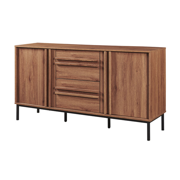 Kredens Kilmandar 150x40x79 cm w optyce orzecha włoskiego [en.casa]